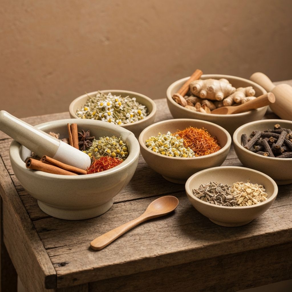 Traditional herbal preparation concept